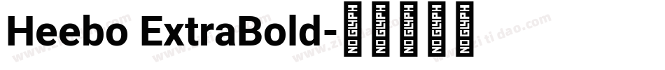 Heebo ExtraBold字体转换
